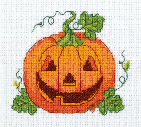 Набор для вышивания нитками Klart 12-063, Тыква, 12х10.5 см