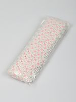 Кружево гипюр (плетёное) ромашка 15 мм / 13.71 метра, TBY.12243/1, цв.белый+розовый, Kruzhevo