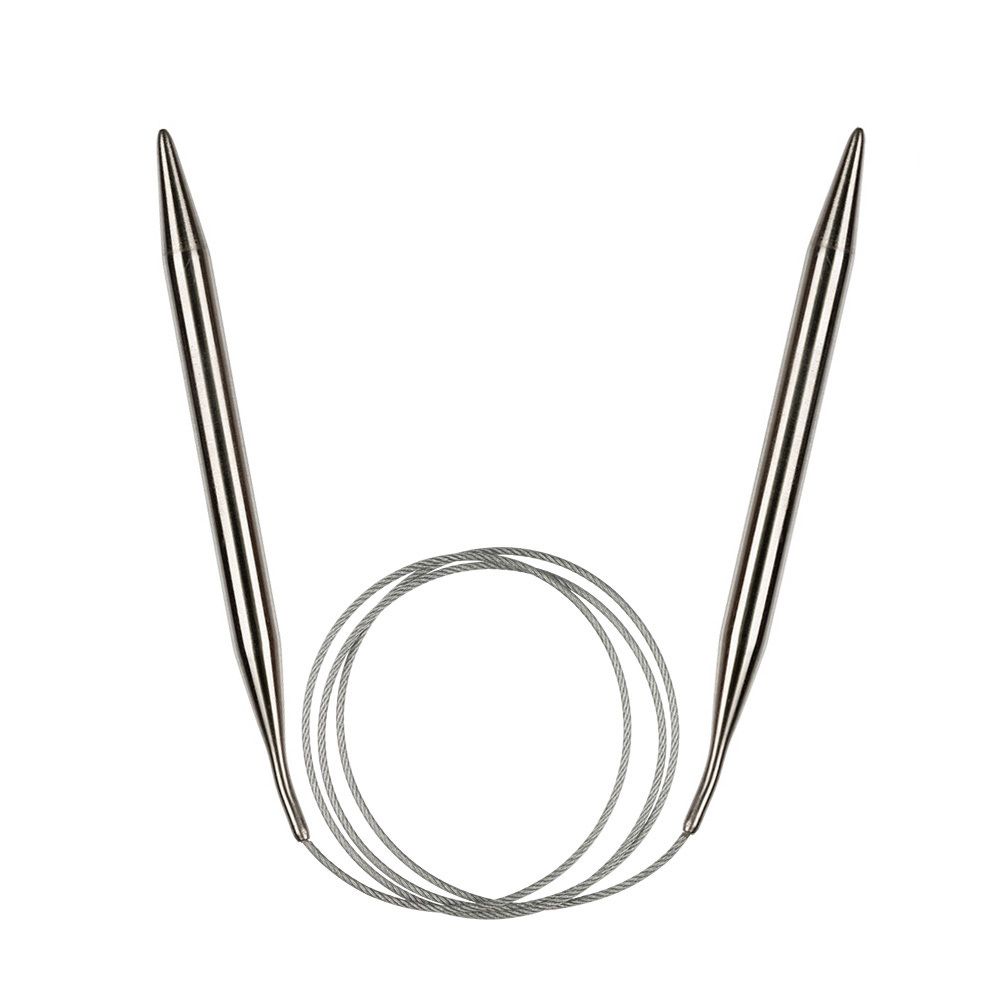 Спицы круговые металл ⌀10,0 мм, 100 см, с металлической леской, Gamma MKN