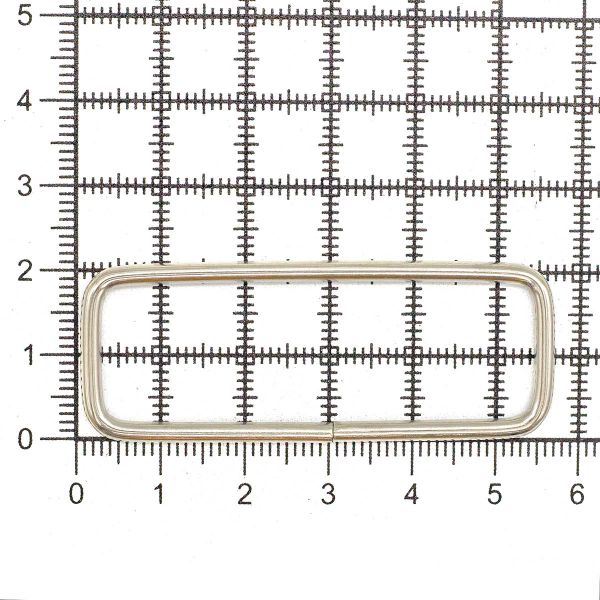 Рамка прямоугольная металл 50х2,5х15 мм, никель, 100 шт