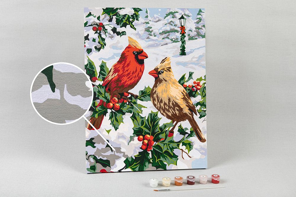 Картина по номерам Фрея, В заснеженном лесу, 40х30 см