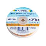 Лента атласная с рисунком 12.0 мм / 22.8 метров, R2/137 круги/оранжевый, Gamma ALP-124
