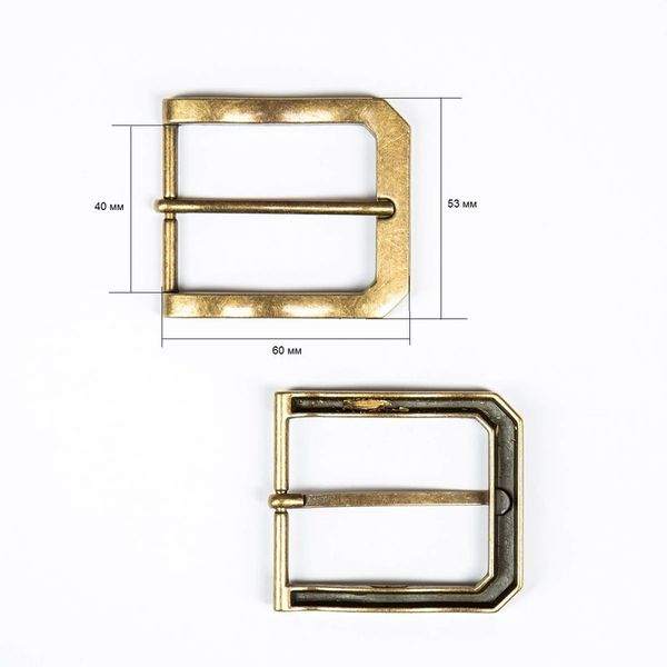 Пряжка ременная металл 40 мм. латунь, 4 шт, BIG