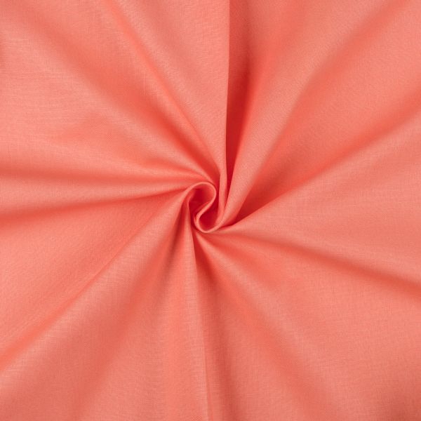 Хлопчатобумажная ткань 140 г/м², отрез 50х55 см, коралловый, Gamma
