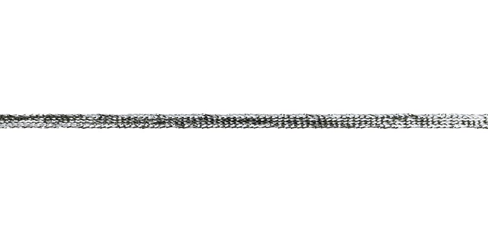 Тесьма металлизированная отделочная GDL-030M 3.5 мм, 33 м, серебро, Gamma