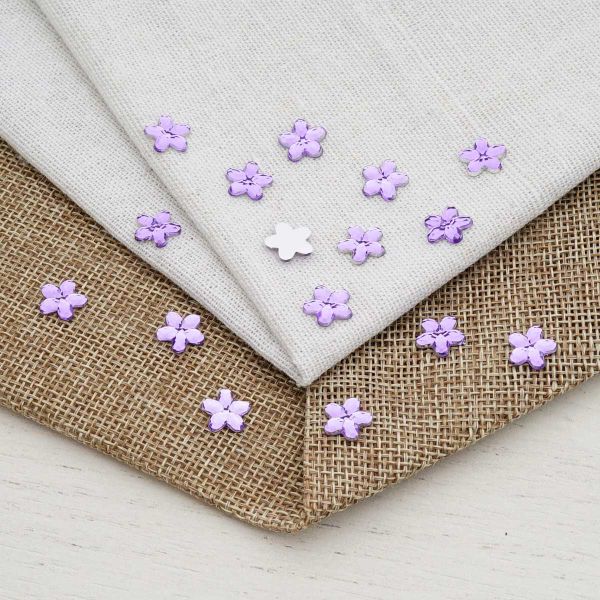 Кабошон декор подарков Цветы 10 мм, 15 шт, сиреневый, Dress it up