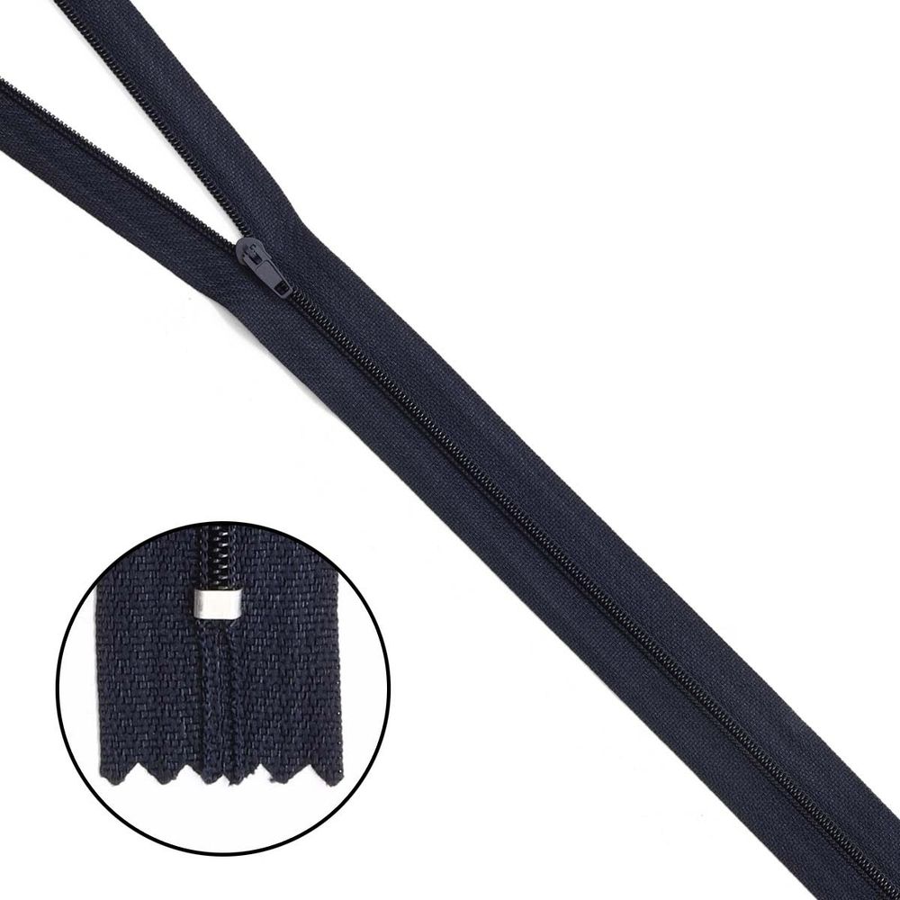 Молния спираль (витая) Т3 (3 мм) 1 зам., н/раз., 50 см, п/автомат, 233 т.синий, 10 шт