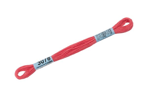 Мулине Gamma 100% хлопок, цв.3078 т.розовый, 24 мотка по 8 метров