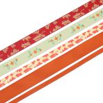 Набор репсовых лент, 5 шт, 45 м (2 шт по 18 м и 3 шт по 3 м), цвет темно-оранжевый