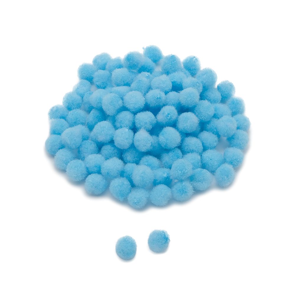 Помпоны декоративные ⌀10мм, 100 шт/упак, Astra&Craft (PA-019 св.голубой)