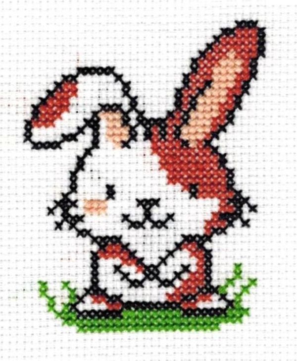 Набор для вышивания нитками Нитекс, Зайка 7х10 см