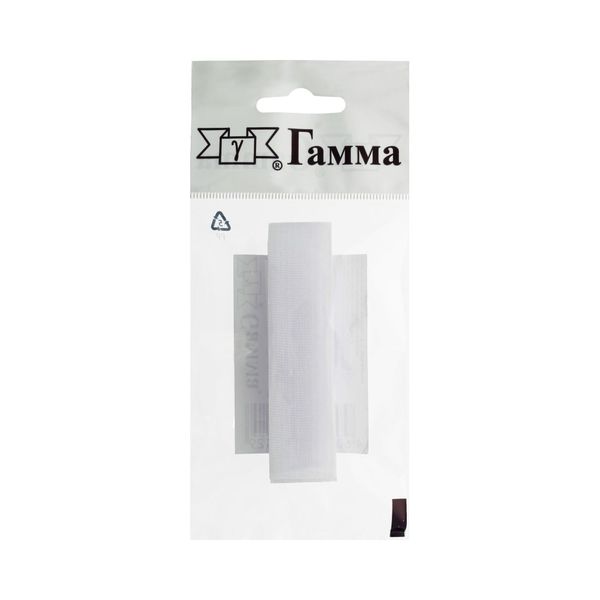 Лента контактная липучка фасовка (велкро) пришивная 20 мм / 5 шт по 25 см, белый, Gamma LG-20, ПАРА (крючок+петля), качество 