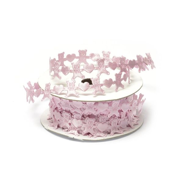 Лента декоративная ЛДФ.XL-04.1 15 мм, 3 розовый уп.27.4 м