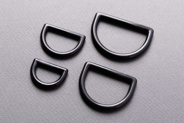 Полукольцо пластик 25 мм, 100 шт, черный, Gamma DRD001