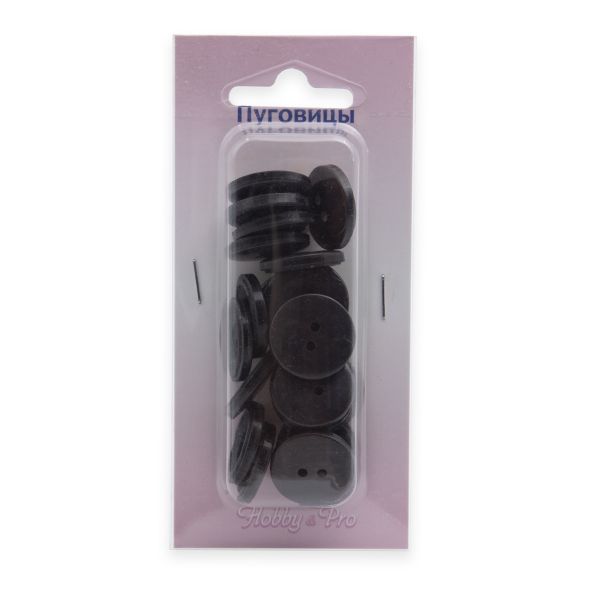 Пуговицы 2 прокола 28L 24 шт, C917 коричневый