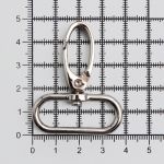 Карабин металл 30.0 мм (49х38 мм), никель, ГУ12849, 4 шт