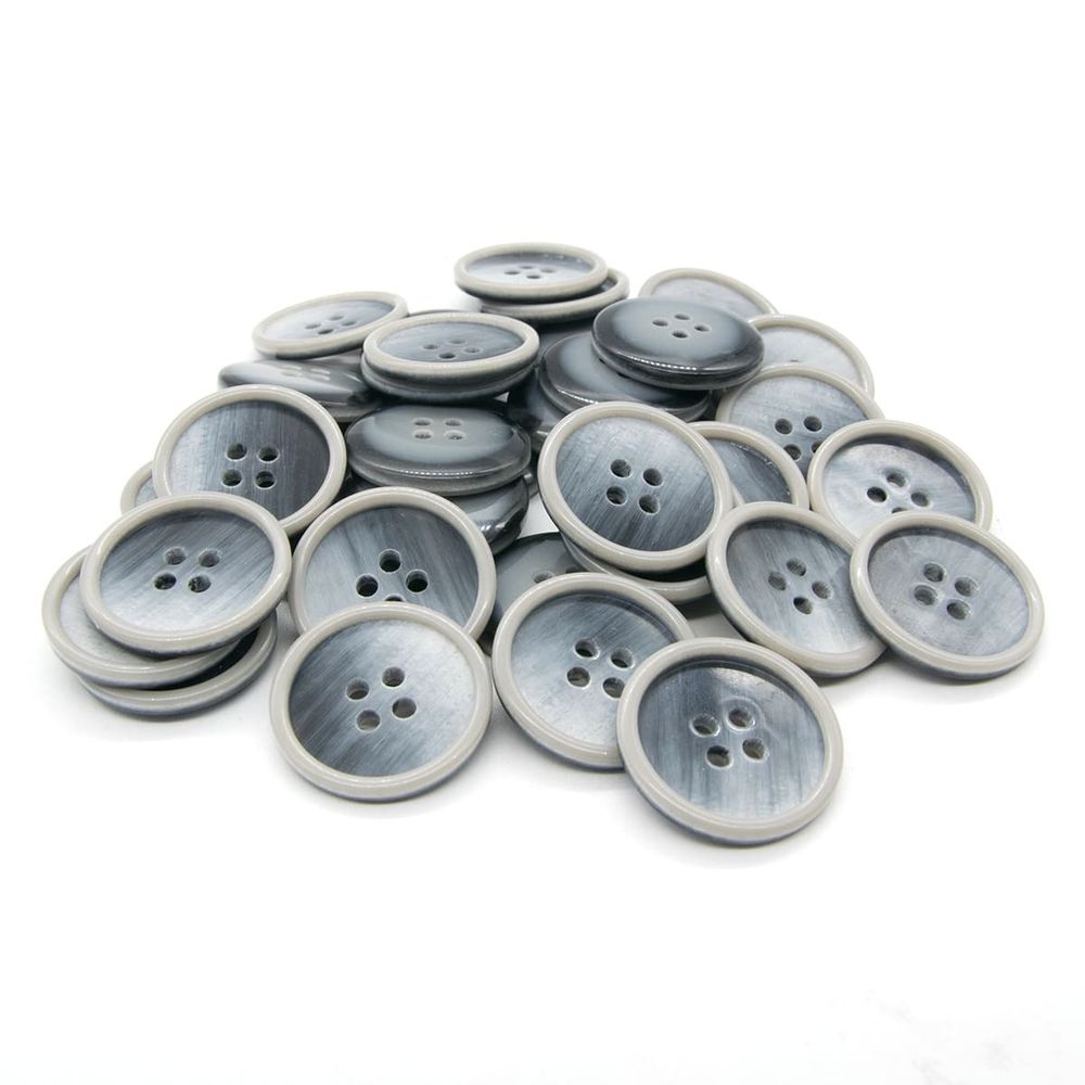 Пуговицы 4 прокола 36L, (col.F (серый)), 72 шт
