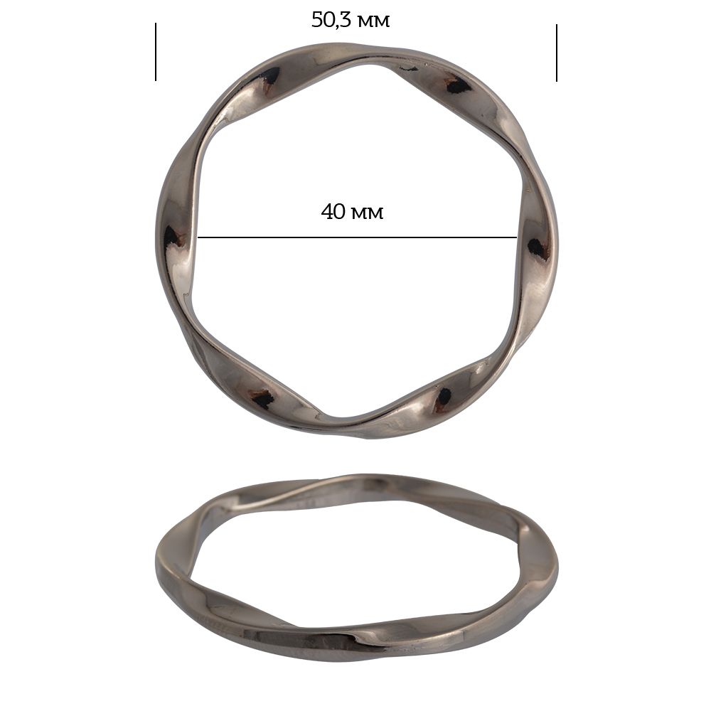 Кольцо металл 1B1187.2 50,3 мм (внутр. 40 мм), цв. никель уп. 10 шт