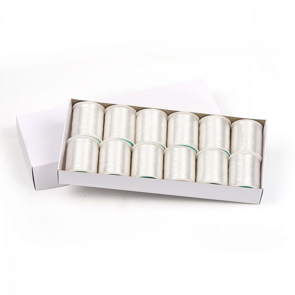 Нить прозрачная (мононить) 0.15 мм / 12 кат. по 200 метров, белый, Ideal