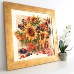 Набор для вышивания нитками Чудесная игла, Рябиновые бусы, 40х34 см