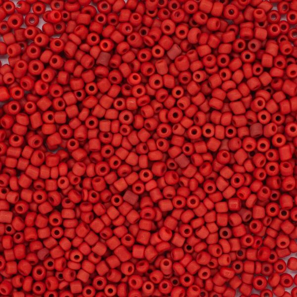 Бисер Astra&Craft 11/0 (2.1 мм), 200 г (10х20 г), цв. M45 красный/непрозр.матовый