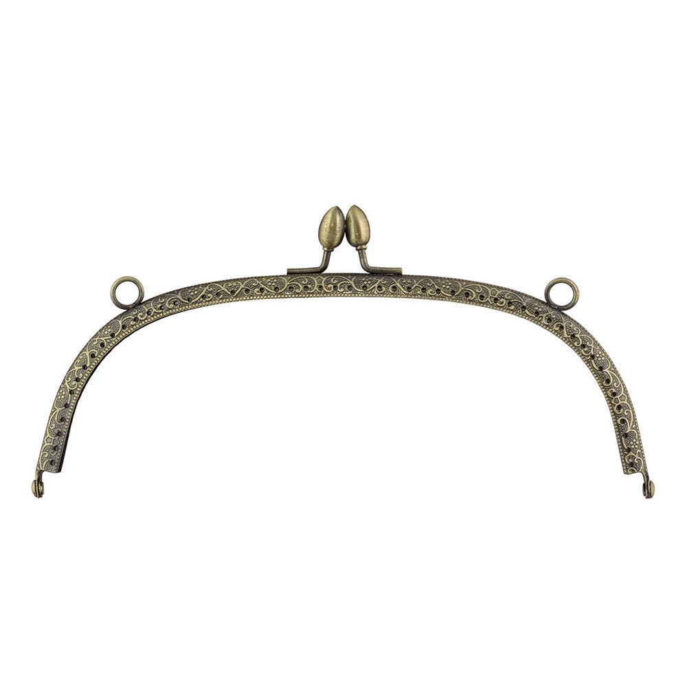 Застежка для сумки фермуар 20.5х7.5 см, 5 шт, 02 под состаренную бронзу, Gamma FER-09