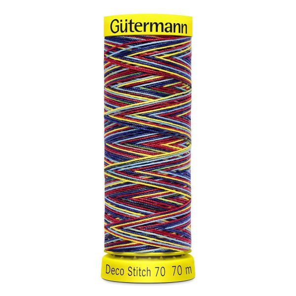 Нитки отделочные Gutermann Deco Stitch 70, multicolor, 70м, 9831, 5 катушек