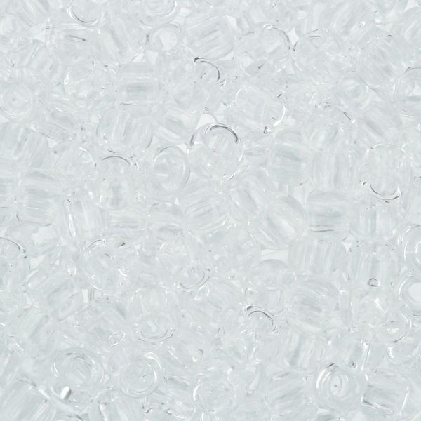 Бисер Toho 8/0 круглый (3 мм), 25 г (5х5 г), 0001 прозрачный