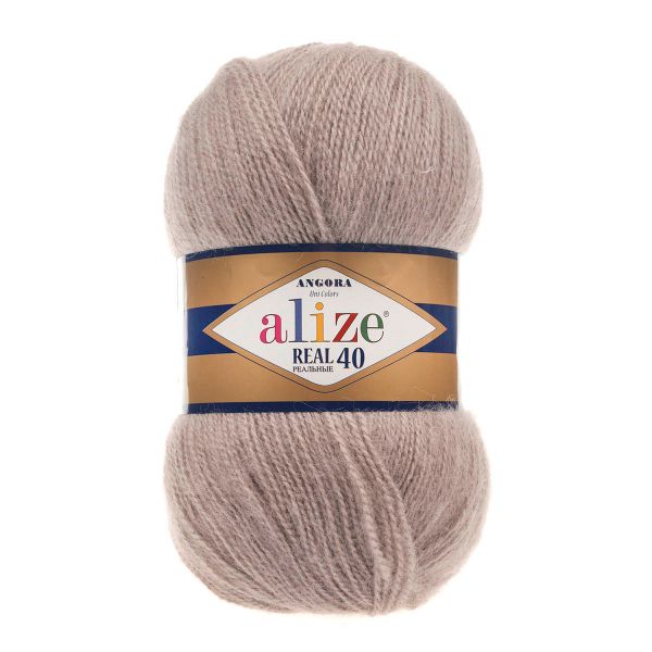 Пряжа Alize (Ализе) Angora Real 40 / уп.5 мот. по 100 г, 430м, 541 бежевый A