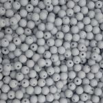 Бусины пластик ⌀6 мм, 500 г, матовые, круглые, A50 серый, 1AL139-1 , Astra&Craft