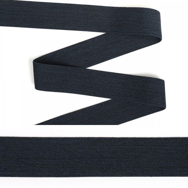 Резинка для мужских трусов и боксеров 35.0 мм / 1.5±0.5 метра, меланж тканая 53980DG цв. т.синий