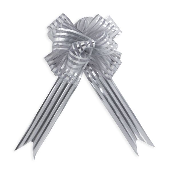 Бант бабочка 3см, 10 штак, серебро, AR506