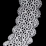 Кружево гипюр (плетёное) 65 мм / 9.14 метров, C501 белый