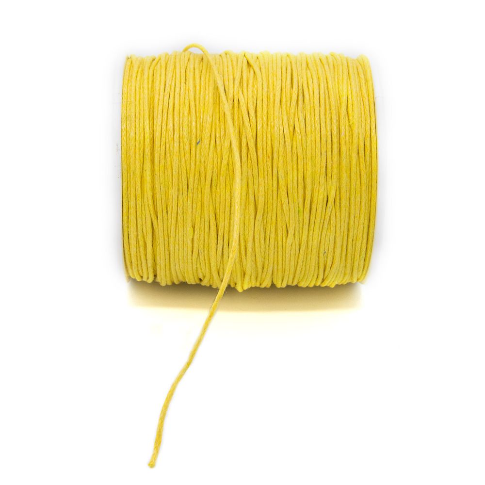 Шнур вощеный 1.0 мм / 100 метров, 0371-9002 (С131 желтый)