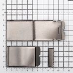 Пряжка ременная на стропу 38х52 мм, с наконечником, черный никель, 10 шт