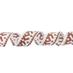 Лента (тесьма) жаккардовая 24.0 мм / 25 метров, Орнамент для северных народов, рис 9674 белый/коричневый, Gamma С3772