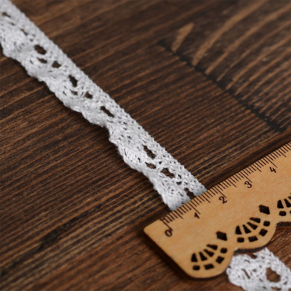 Кружево вязаное (тесьма) 17 мм / 10 метров, на резинке, диз. 303, цв.02 белый, Kruzhevo