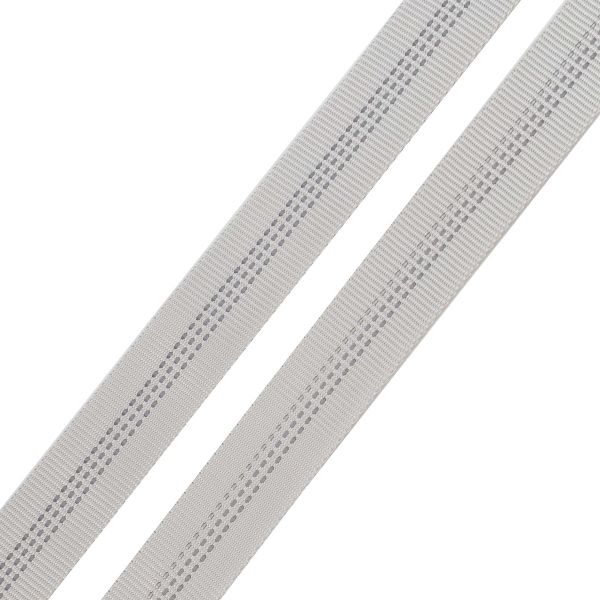 Стропа (ременная лента) 24 мм / 45.72 метра, [25.10 г/пог.м], со светоотражающими полосками, 02 белый, 3Al355