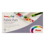 Пастель для ткани Pentel FabricFun Pastels 15 цв, PTS2-15