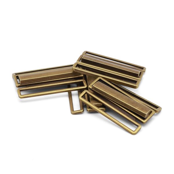Пряжка ременная металл 40 мм, бронза, 4 шт