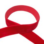 Лента бархатная (тесьма) эластичная 20.0 мм / 16.5±1 метра, 026 красный, Blitz VRE-20