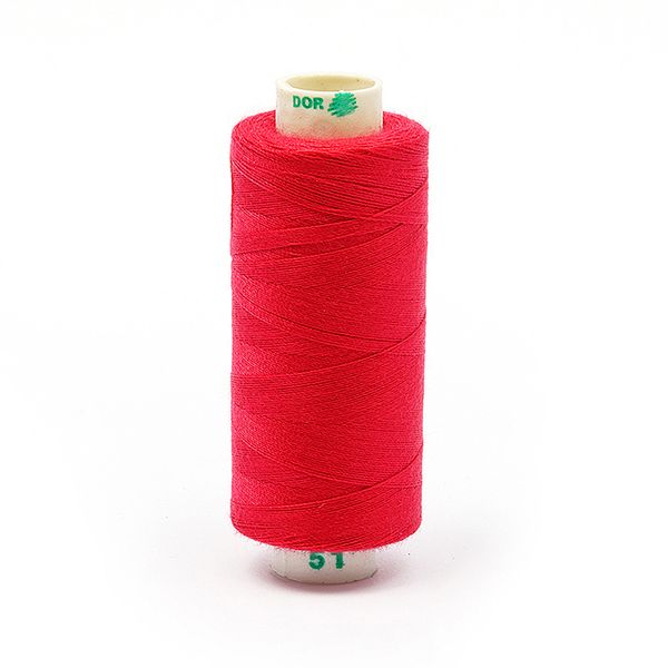Нитки швейные бытовые Dor Tak 40/2, 366 м / 10 кат., 512 красный