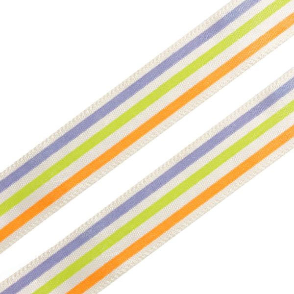 Лента атласная с рисунком полосы 15.0 мм / 3 метра, Globus