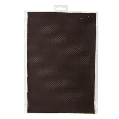 Кожа перфорированная искусств. 20х30см. 0,85 мм, в уп/2 шт, 24878 шоколад