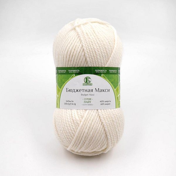Пряжа Камтекс Бюджетная Макси / уп.4 мот. по 150 г, 140 м, 176 серый меланж