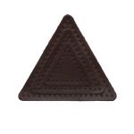 Набор заплаток пришивных из кожи, треугольник равностор. 4, 6 и 8см, с перфорацией, 3 шт (03 темно-коричневый), 9406