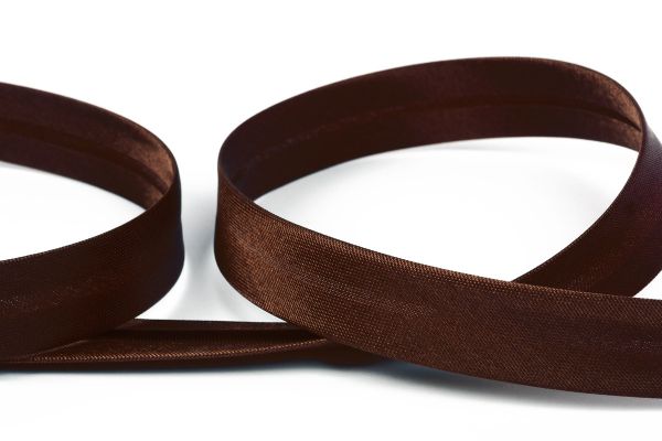 Косая бейка атласная 15 мм / 132±1 метра, 079 т.коричневый, Gamma GK-15P