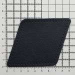 Заплатки пришивные из кожи, ромб 8х11,2см с перфорацией, 2 шт, 100% кожа, 05 темно-синий, 9125