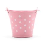 Ведро в горошек 6х5,3см (розовый), AR004-1