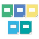 Тетрадь ученическая школьная A5 12 л. на скобе 65 г/м², белизна 100% 25 шт клетка, 01398 Однотон с уголком, Светоч Т74